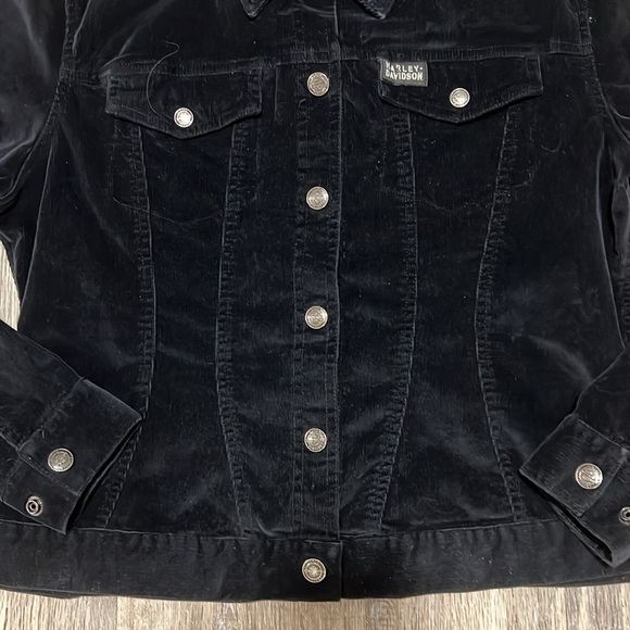 Harley Davidson Black Corduroy Jacket - Picture 3 of 15